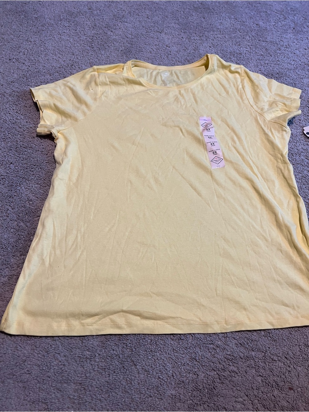 St. John's Bay Women's Short Sleeve Crewneck Tee - Yellow